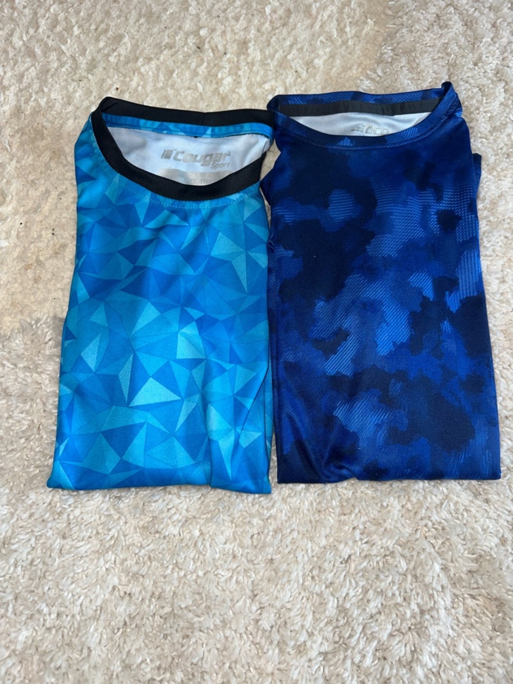Sport Blue Boys Athletic Shirts - Geometric & Camo